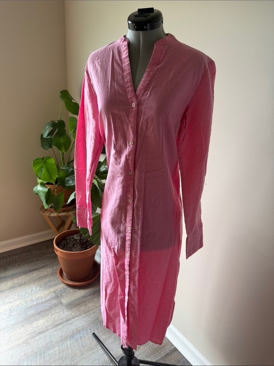 Primark Dresses & Skirts - Primark Pink Long Button-Front Shirt Dress